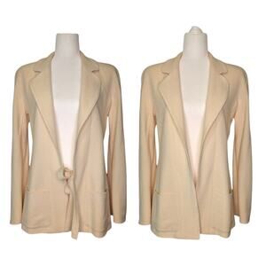 Vintage Chanel 1999 Cruise Collection Blazer Jacket Ivory Cream CC logo FR38 | 6
